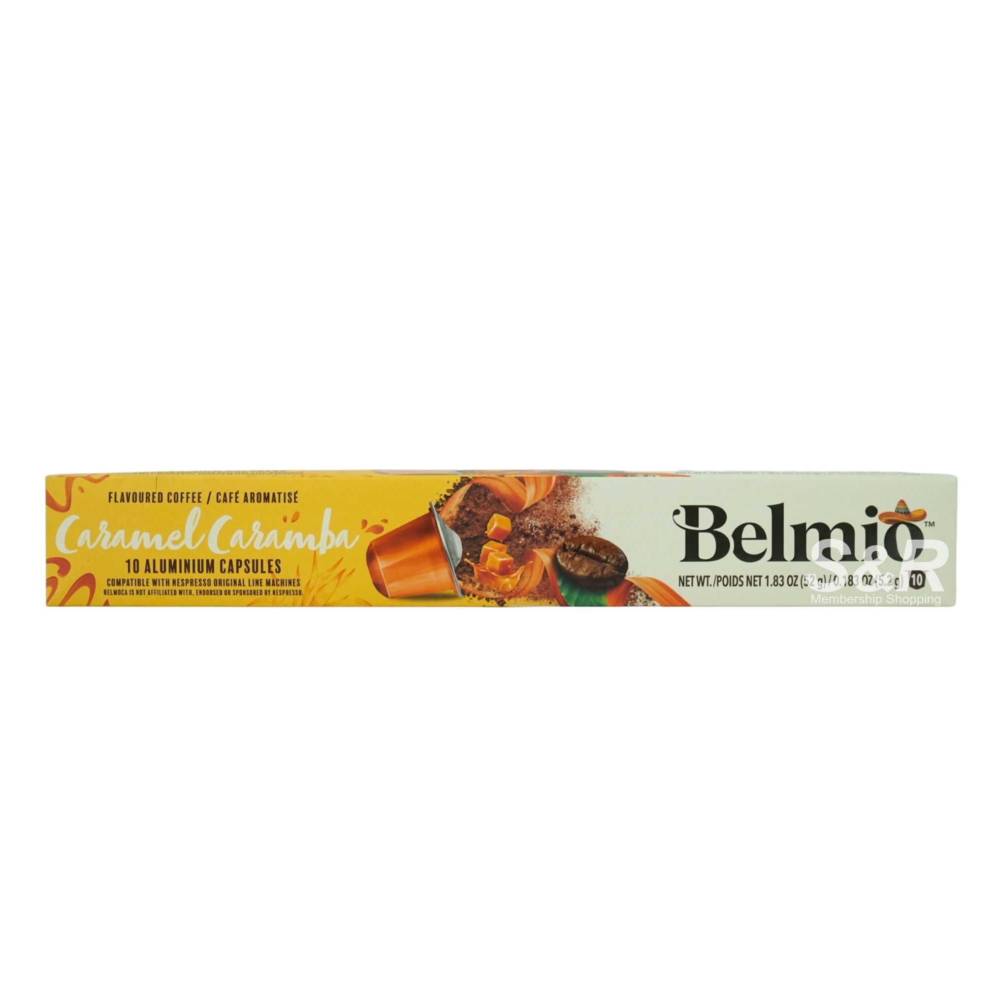Belmio Caramel Caramba Flavoured Coffee 10 Capsules Belmio Caramel Caramba Flavoured Coffee 10 Capsules